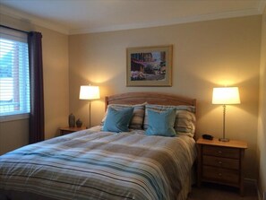 Guest Bedroom with Queen Size Bed and Duvet