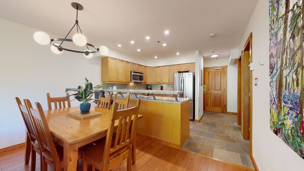 Dining and kitchen