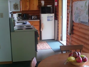 kitchen log cottage