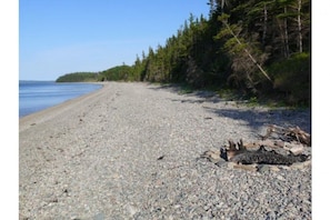 down at the beach