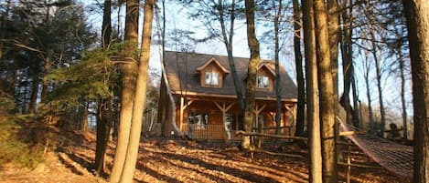 Beautiful Log Home nestled in amongst the maple trees