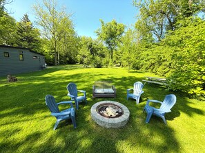 Firepit with seating is a few steps away. 