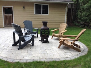 New backyard seating area