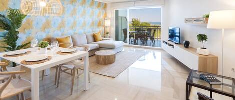 luxury beachfront apartment pets allowed sea views terrace Gandia