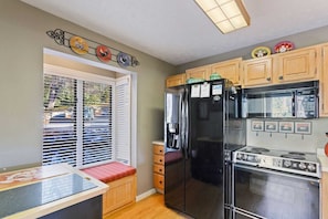 Bay Window in the Kitchen Provides Bright Natural Light