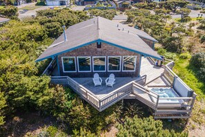 Take advantage of the large deck and hot tub.