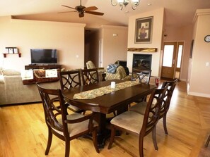 Extend the dining table to seat 10
