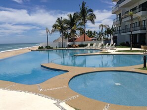 Calm and beautiful heated pool