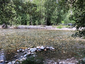 River in July.  50 feet from front door.