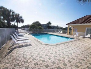 Pool Area With Restrooms
