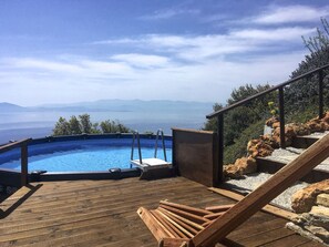 Lower garden area with pool has tremendous views to the bay