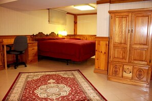 Welcome to your your private Sweet Suite! It includes a queen and double bed.