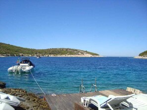 plage devant la maison