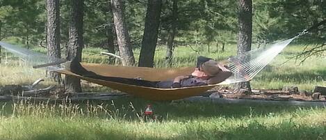 Nap Time!
 There are 2 hammocks on site. 