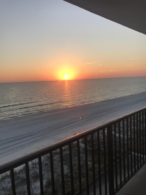 Gorgeous sunset view from the balcony 