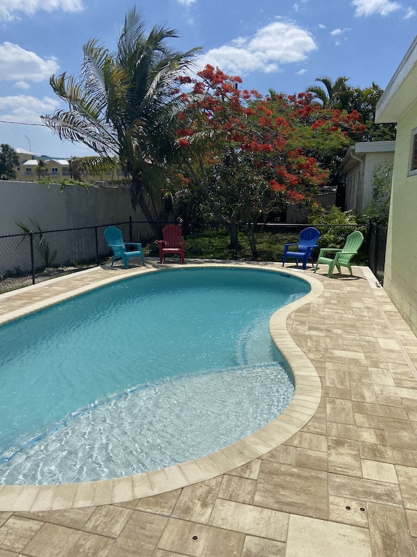 Unwind in your own private backyard oasis