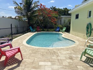 Private heated pool