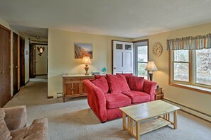 Read your favorite book as sunlight fills the living room.
