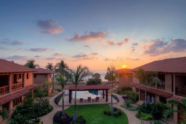 Villas by sunset