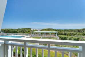 Beachside #5 - Watercolor - Second Floor - Master Bedroom Balcony with Gulf Views