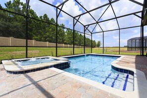 Cool down in your private pool and relax in your own spillover spa after a long day of exploring the theme parks