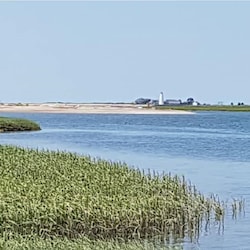 View from beach looking across to Old Saybrook
