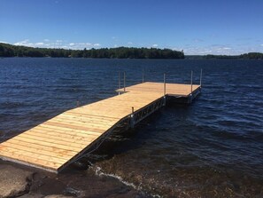 Dock, with boat launch next to it