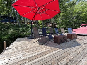 Large dock facing the 3 cottages