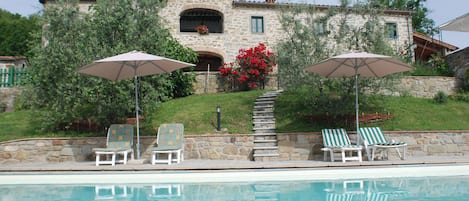 The villa from the private pool