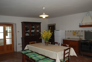 the large kitchen