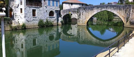 The beautiful Baise Canal located in the historical village of Nerac.