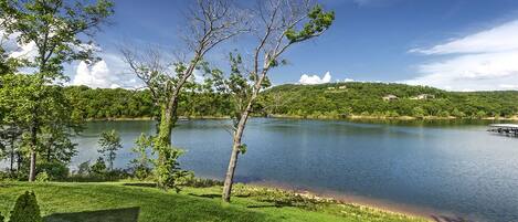 The view of the lake from your villa- just steps away!