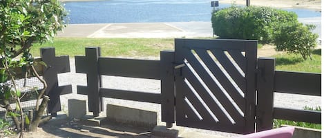 terrasse privative vue sur lac