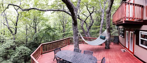 Tree house like back deck