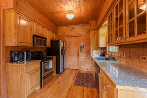 3 Bears Den Kitchen with Hardwood Floors