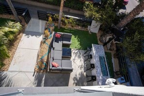 Remodeled patio with brand new grill and fire pit