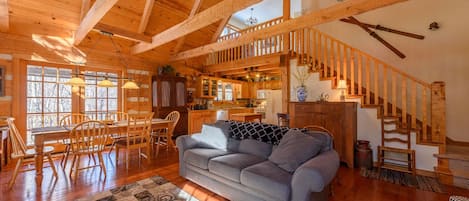 Martin's Nest Living Area with Loft Bedroom Above