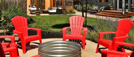 Fire Pit looking toward house