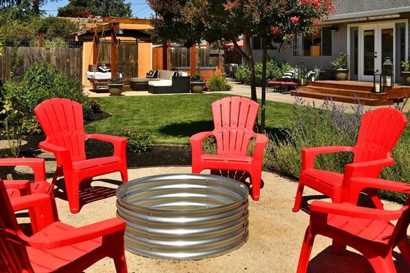 Fire Pit looking toward house