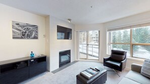 Living Area with Gas Fireplace