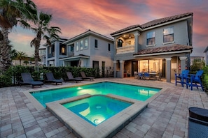 Go for a night swim in your own private pool and spa
