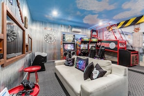 Channel your sporty side with the basketball arcade