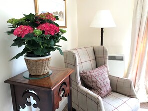 Plenty of fresh flowers and plants 