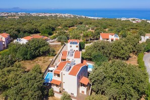 Aerial view of All Season Villa in Rethymno, Crete