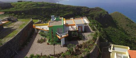 The villa seen from above