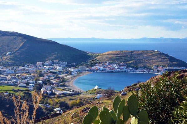 A view of the Port of Kea from the villa