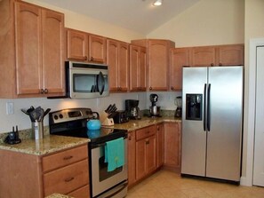 Fully stocked kitchen