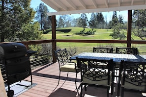 Sit, relax enjoy the view watching the golfers or the deer grazing on the greens