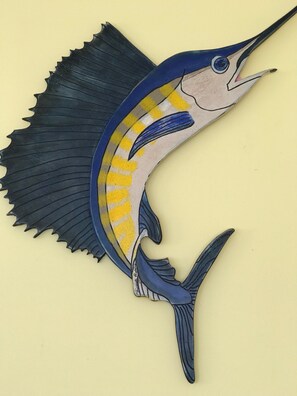 Cute ocean themed decorations through out the house