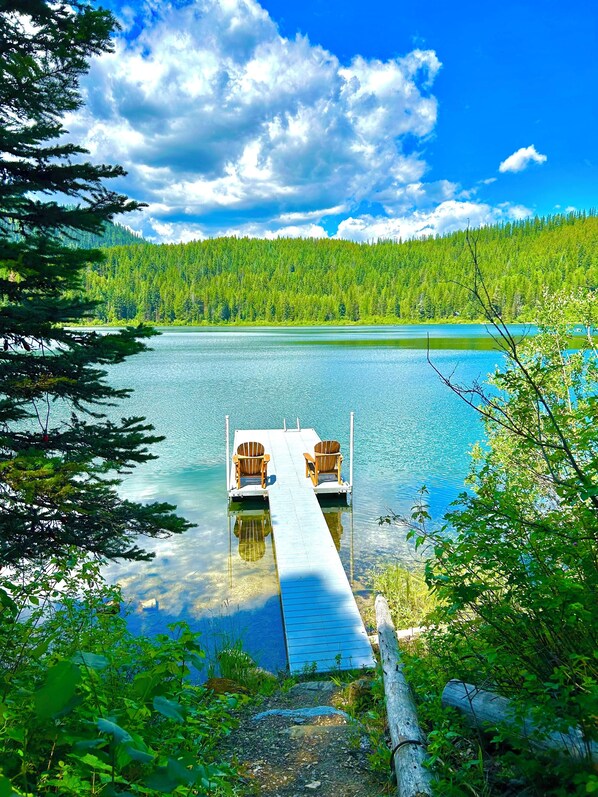 Our dock & pristine spoon lake